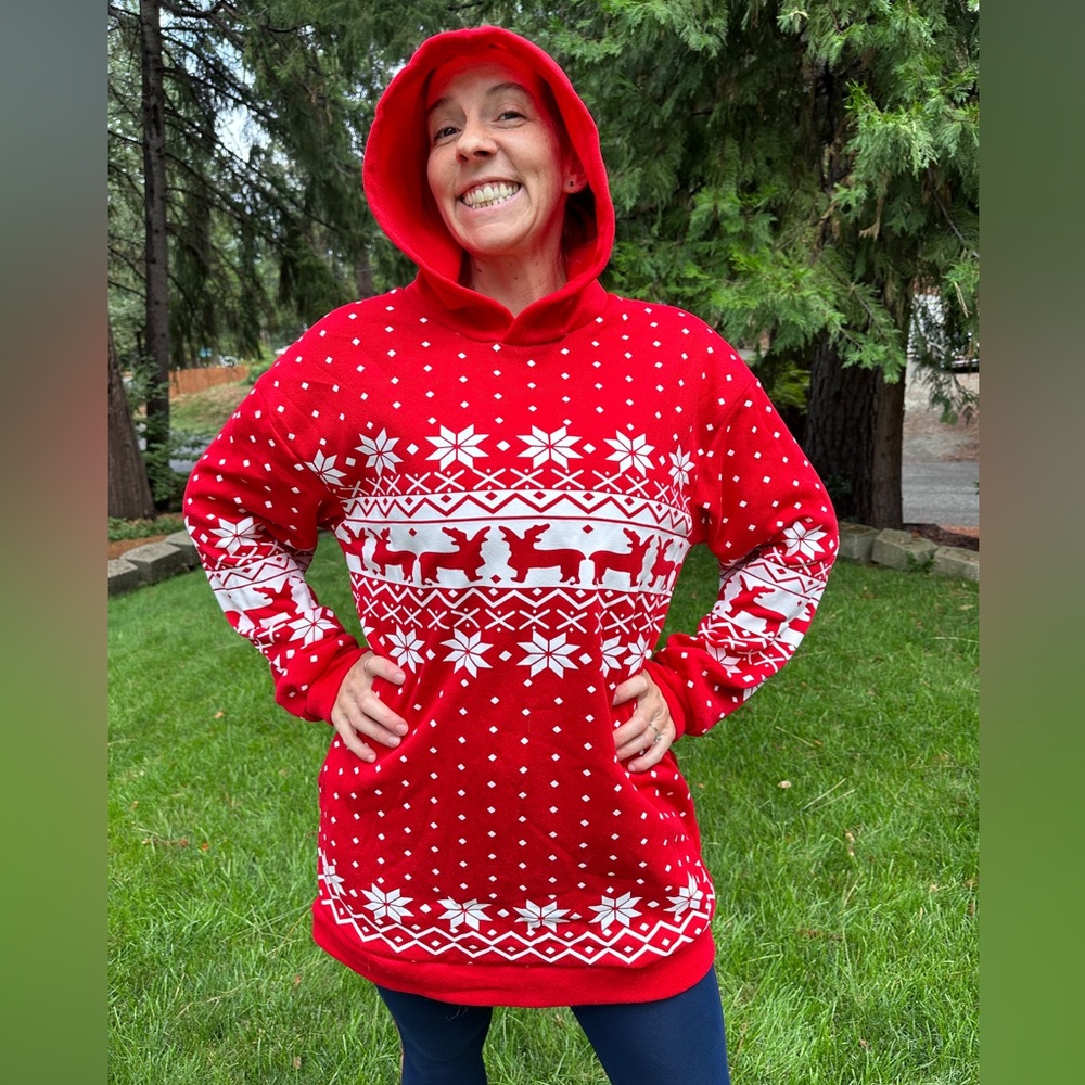 NWOT Hooded Holiday Sweater - Soft Fleece, XL, Wmns